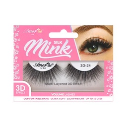 [681441562236] Amor Us 3D SILK MINK LASHES #24
